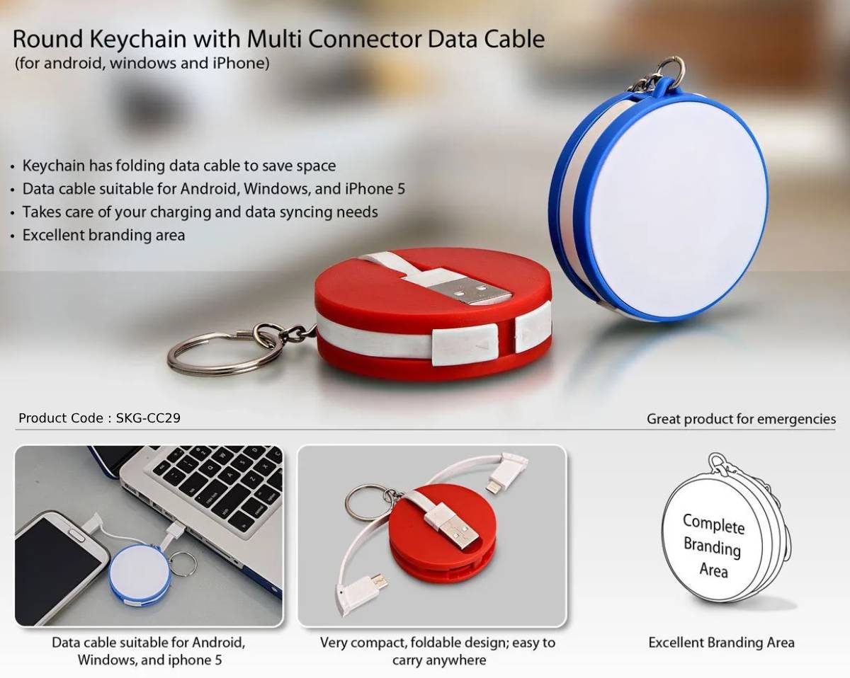 ROUND KEYCHAIN CHARGING CABLE